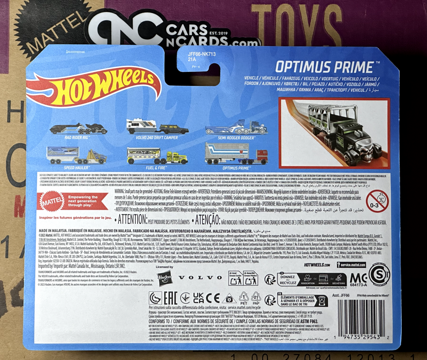 2024 Hot Wheels Track Fleet Transformers Optimus Prime