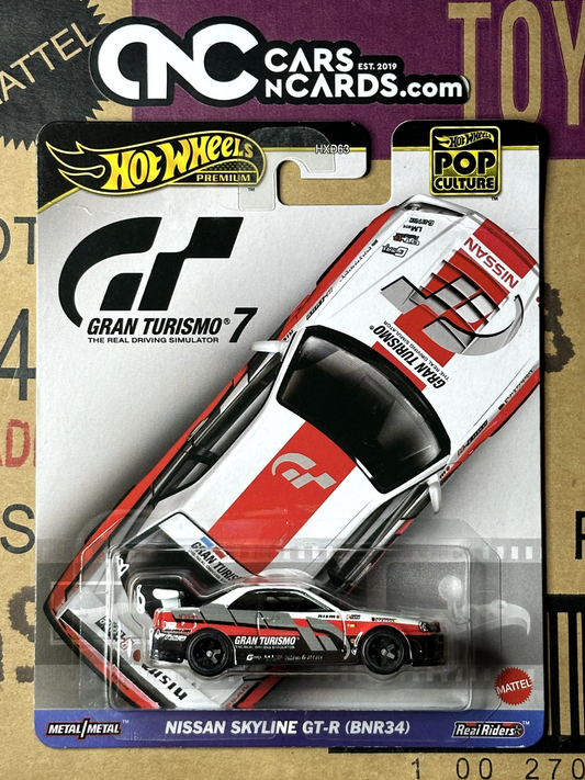 2024 Hot Wheels Premium Pop Culture Gran Turismo Nissan Skyline R34 Card Damage