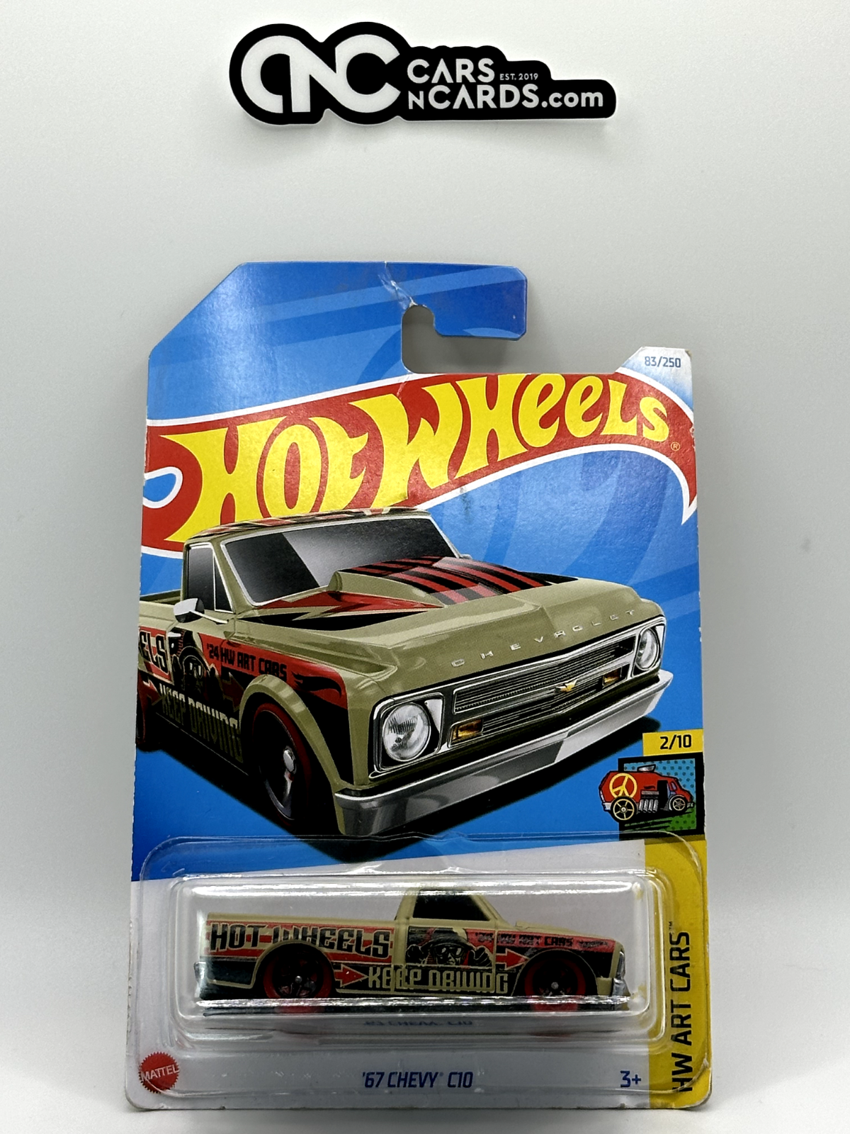 2024 Hot Wheels HW Art Cars 2/10 '67 Chevy C10 (Card Damage) Cars N Cards