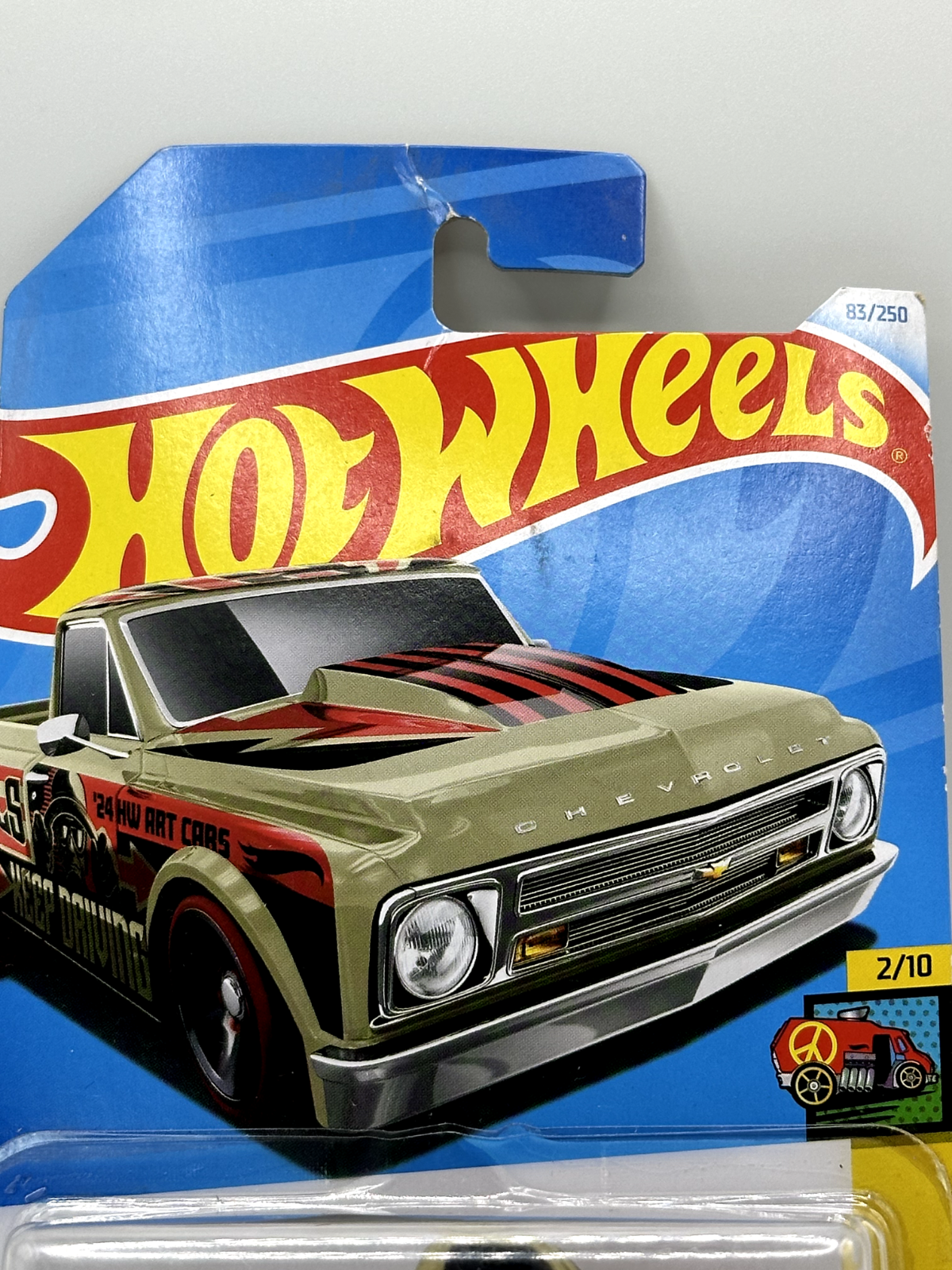 2024 Hot Wheels HW Art Cars 2/10 '67 Chevy C10 (Card Damage) Cars N Cards