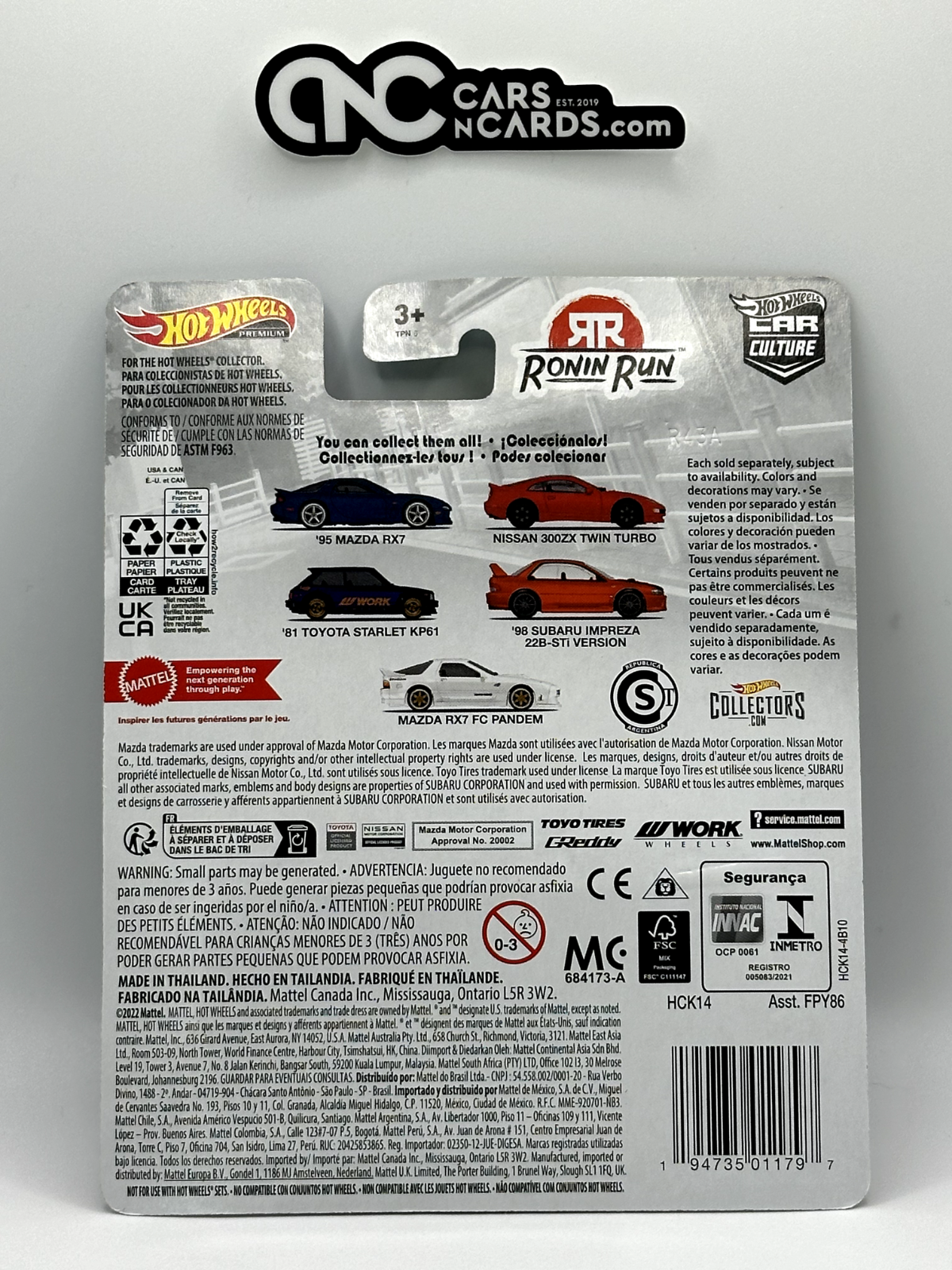 2022 Hot Wheels Premium Car Culture Ronin Run #4/5 '98 Subaru Impreza 22B-STi