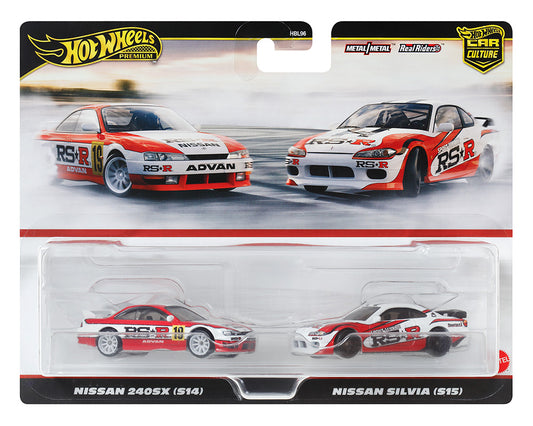 2024 Hot Wheels Premium Car Culture Nissan 240SX S14 & Nissan Silvia S15 2 Pack