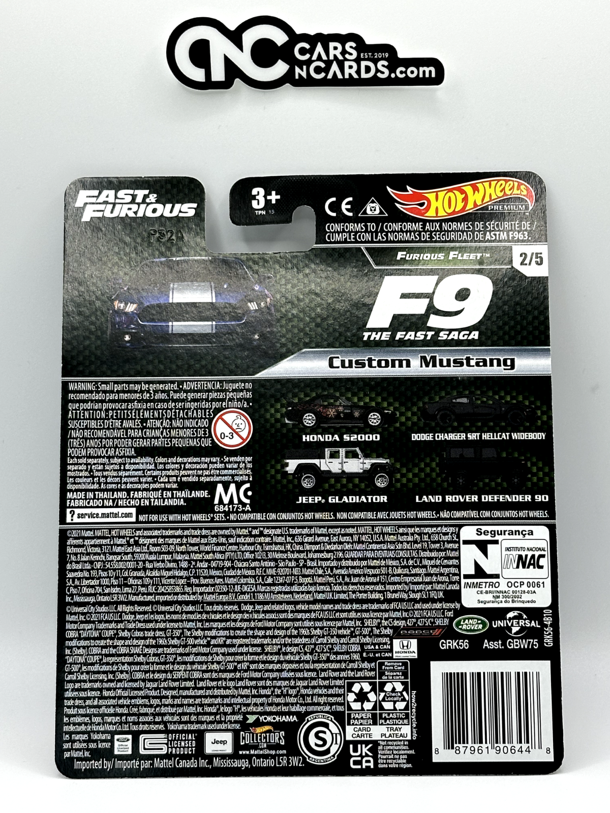 2021 Hot Wheels Premium Fast & Furious Furious Fleet 2/5 Custom Mustang