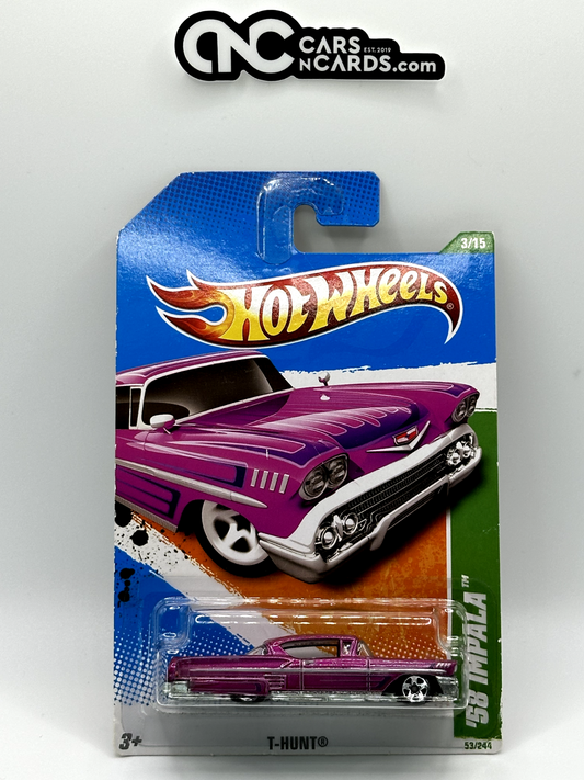 2011 Hot Wheels T-Hunt Treasure Hunt 3/15 '58 Chevy Impala (Soft Corners)