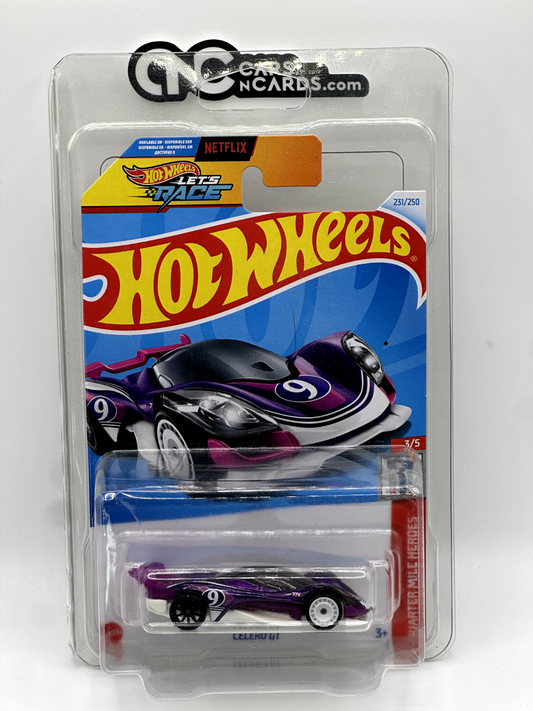 2024 Hot Wheels Quarter Mile Heroes Celero GT Super Treasure Hunt With Protector