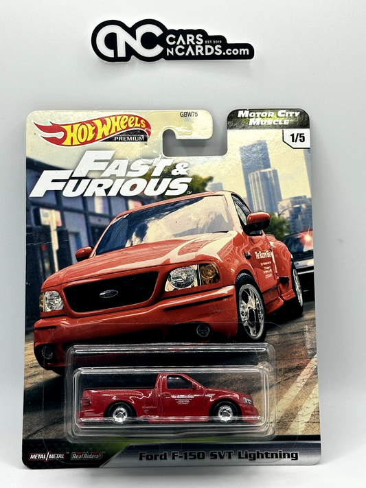 2020 Hot Wheels Premium Fast & Furious Motor City Muscle Ford F-150 Card Crease