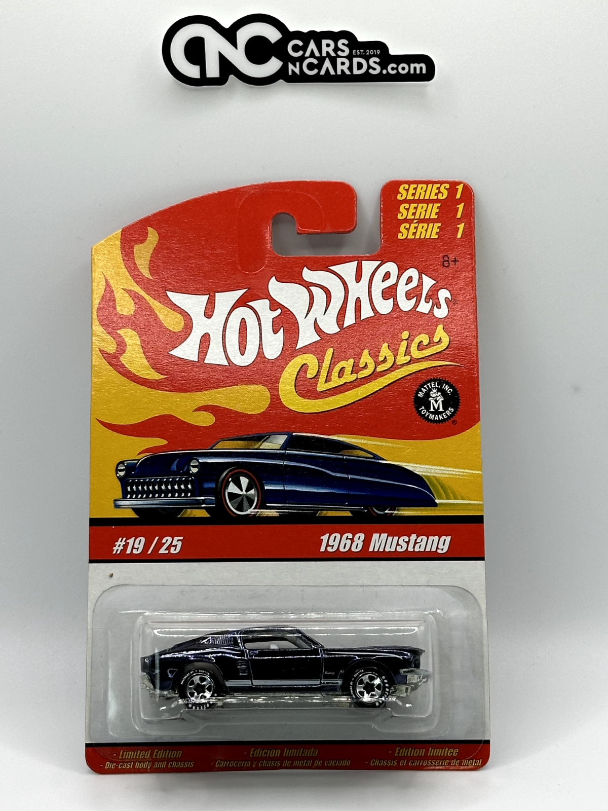 2005 Hot Wheels Classics Series 1 #19/25 Dark Blue 1968 Mustang Goodyear