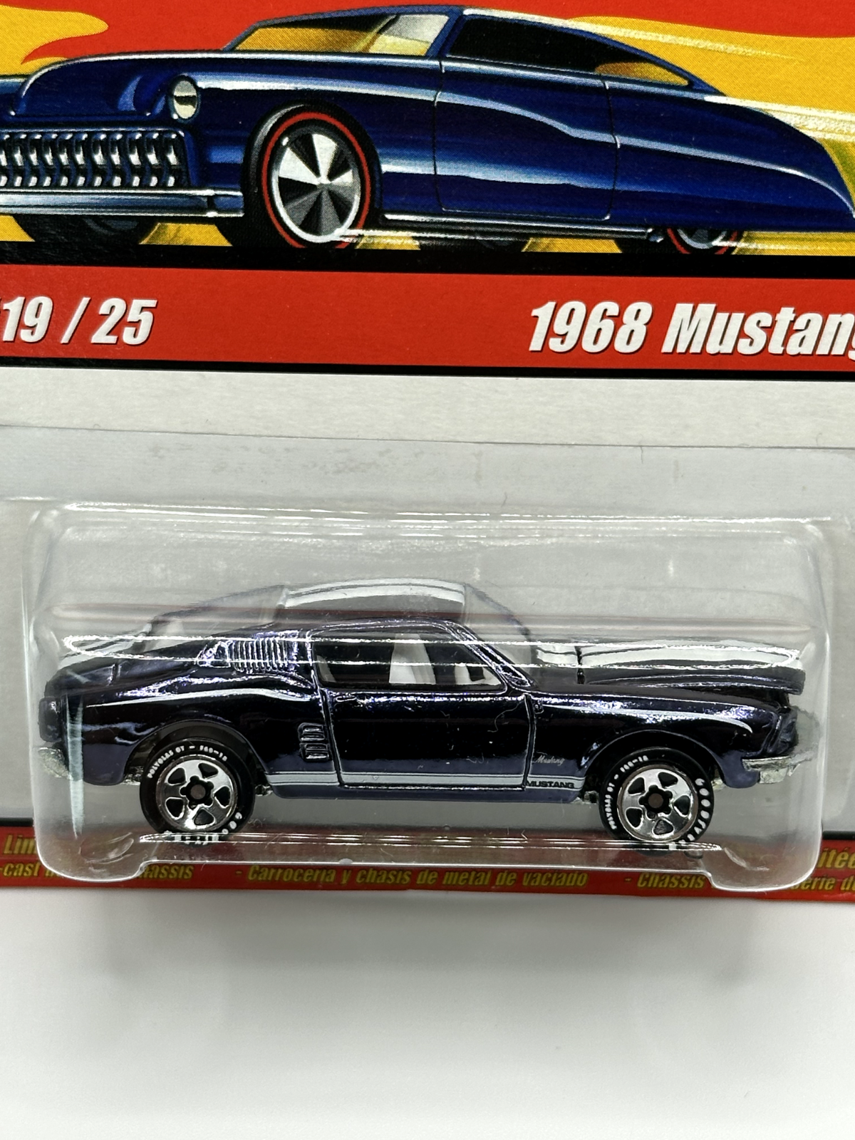 2005 Hot Wheels Classics Series 1 #19/25 Dark Blue 1968 Mustang Goodyear