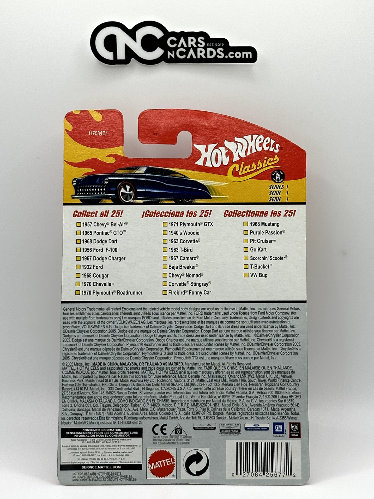 2005 Hot Wheels Classics Series 1 #19/25 Dark Blue 1968 Mustang Goodyear