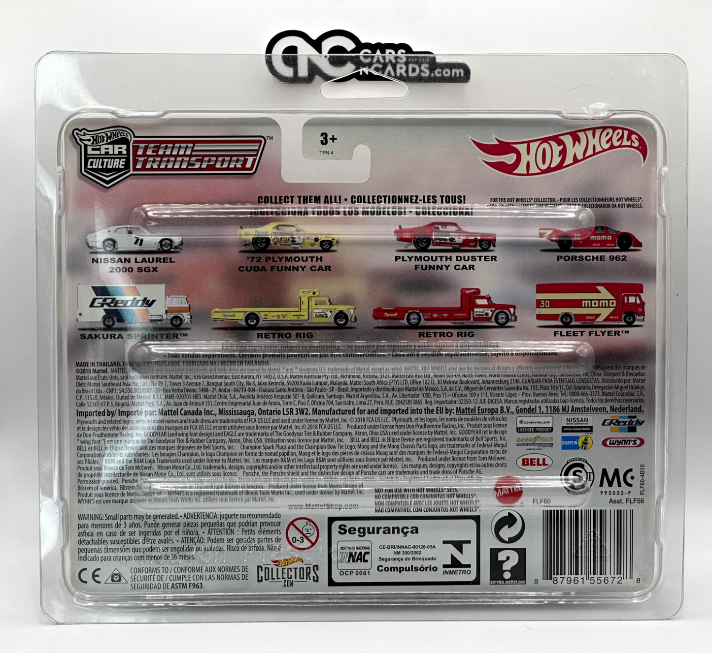 2018 Hot Wheels Premium Team Transport #6 Porsche 962 (Cracked Blister)