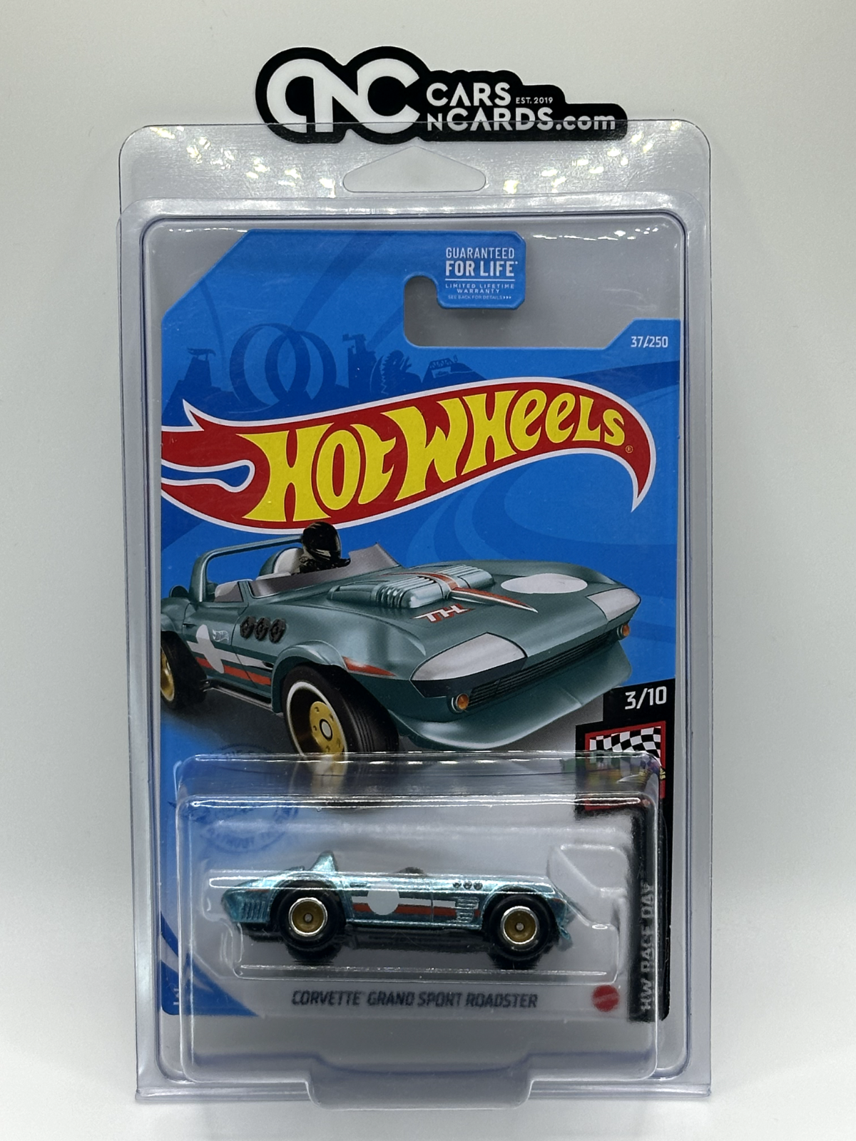 2021 Hot Wheels Super Treasure Hunt Corvette Grand Sport Roadster With Protector