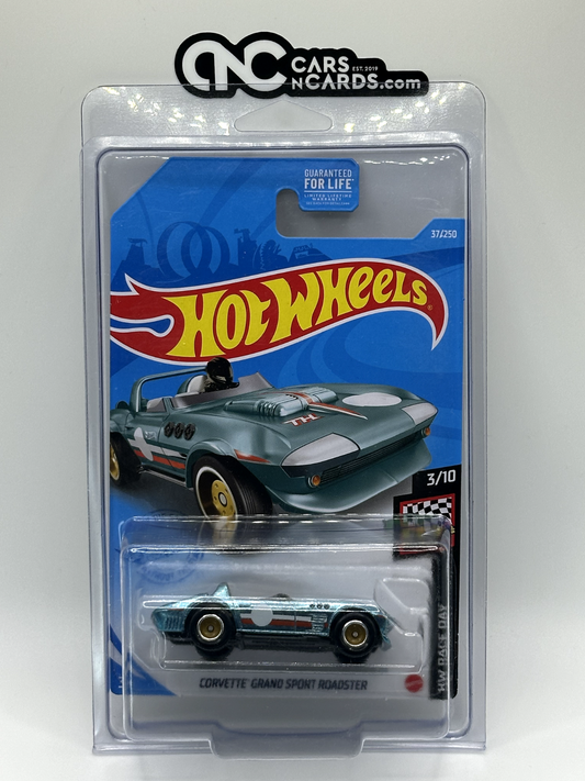 2021 Hot Wheels Super Treasure Hunt Corvette Grand Sport Roadster With Protector