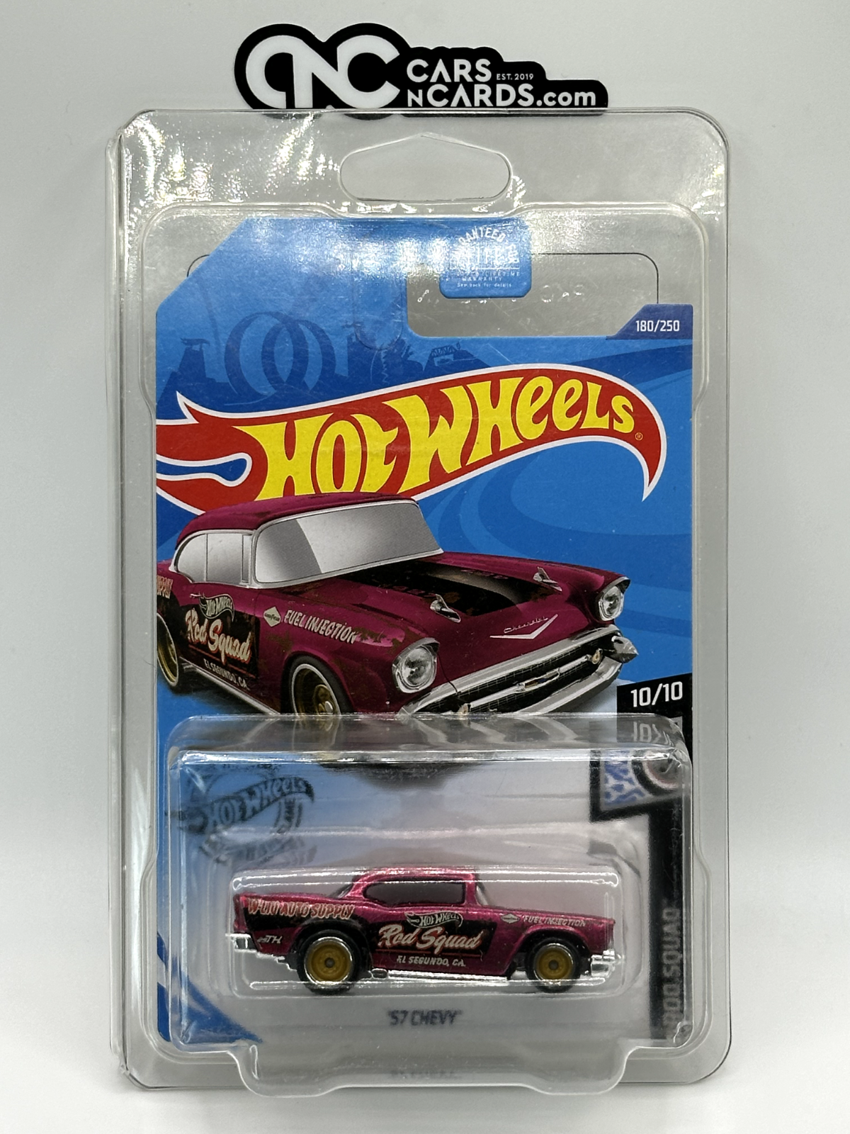 2020 Hot Wheels Rod Squad 10/10 Super Treasure Hunt '57 Chevy With Protector