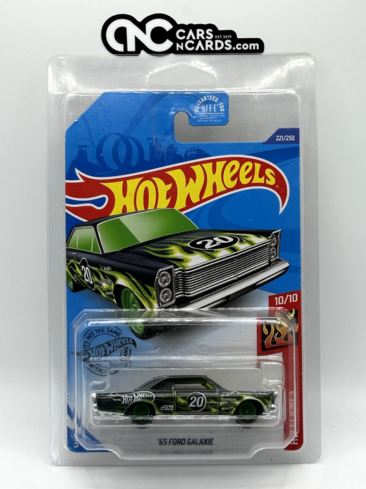 2020 Hot Wheels Super Treasure Hunt HW Flames '65 Ford Galaxie With Protector