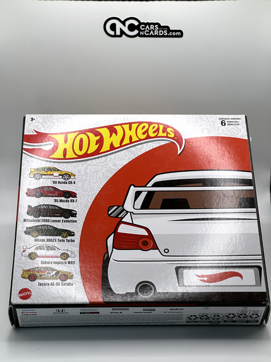 2022 Hot Wheels JDM 6 Car Multipack Honda/Mazda/Toyota/Subaru/Nissan/Mitsubishi