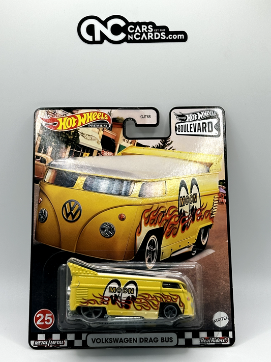 2021 Hot Wheels Premium Boulevard Volkswagen Drag Bus Mooneyes (Cracked Blister)