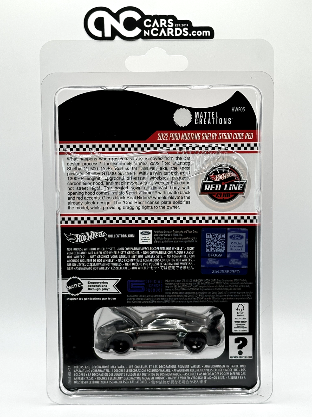 2024 Hot Wheels RLC 2022 Ford Mustang Shelby GT500 Code Red