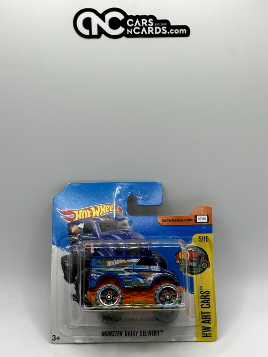 2017 Hot Wheels HW Art Cars 5/10 Monster Diary Delivery Short Card (Card Damage)