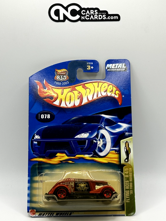 2003 Hot Wheels Flying Aces II #4/5 '33 Ford Roadster (Soft Corner)