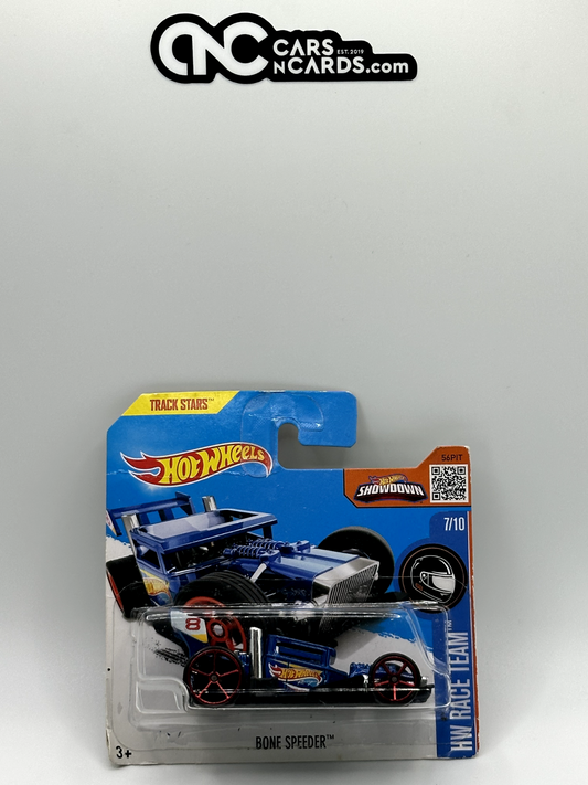 2016 Hot Wheels HW Race Team 7/10 Bone Speeder (Card Crease)