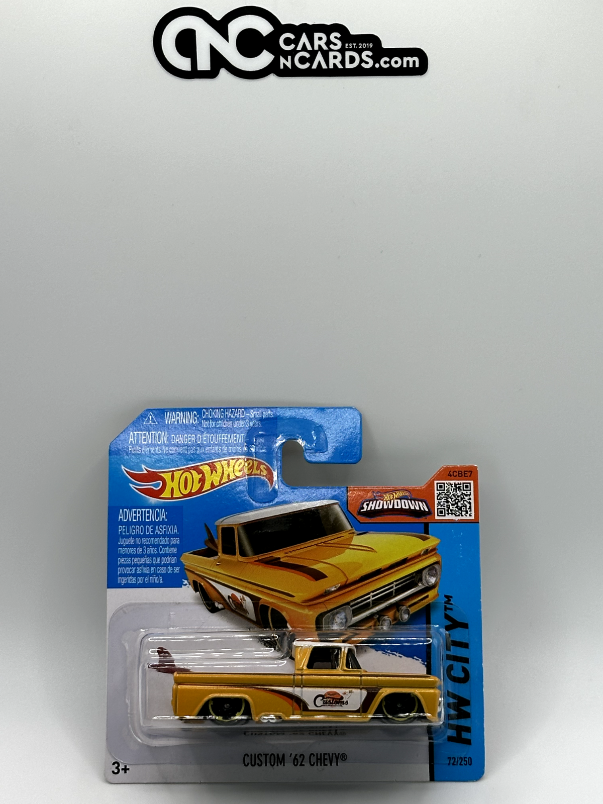 2015 Hot Wheels HW City Custom '62 Chevy With Surf Board Short Card