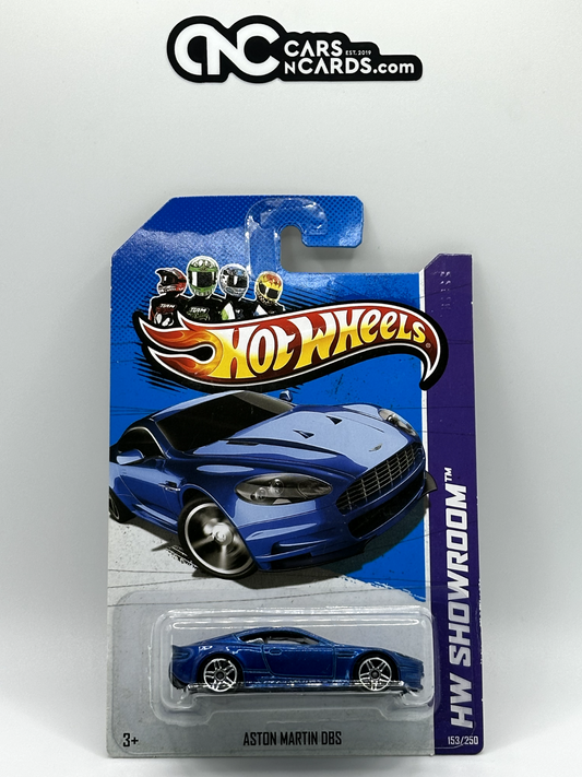 2013 Hot Wheels HW Showroom Aston Martin DBS Blue (Card Crease)