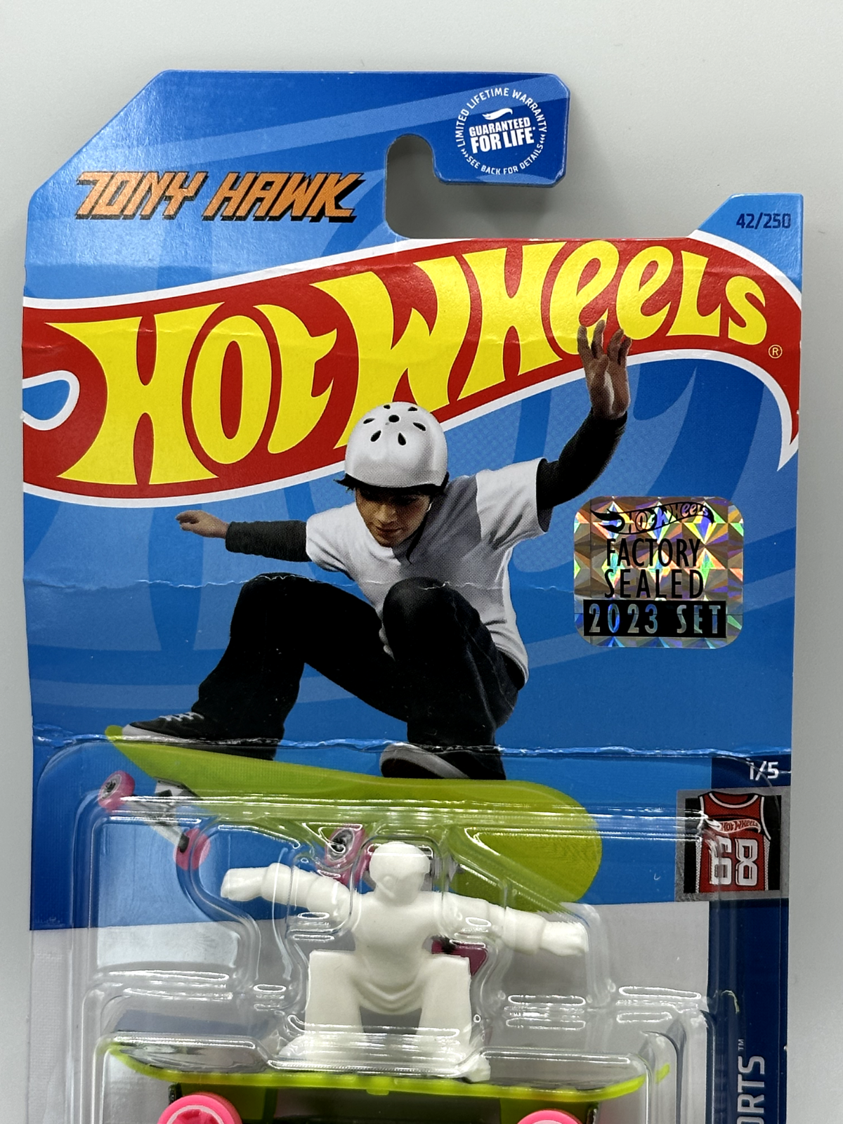 2023 Hot Wheels RLC Factory Sealed Tony Hawk Skate Grom Green (Card Damage)