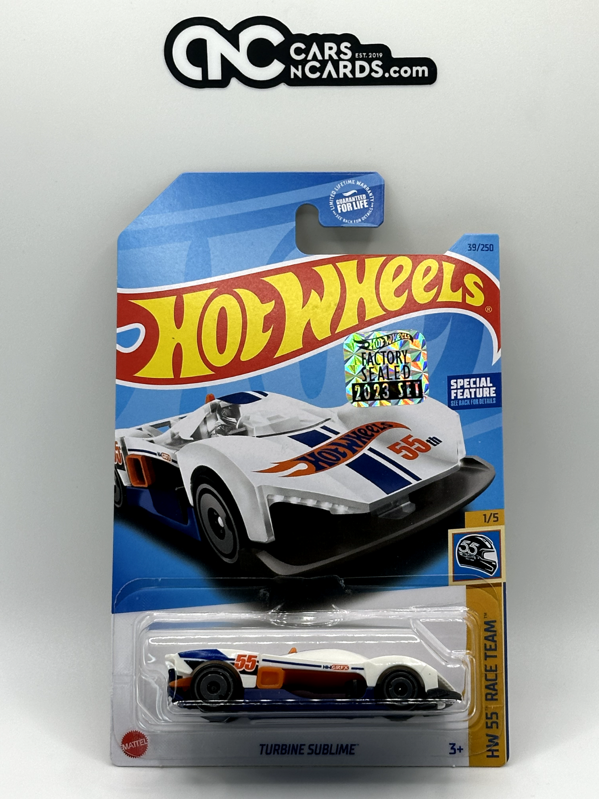 2023 Hot Wheels RLC Factory Sealed HW 55 Race Team Turbine Sublime White