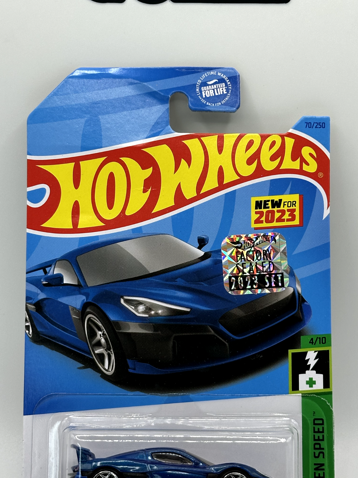 2023 Hot Wheels RLC Factory Sealed Rimac Nevera Blue (Card Damage)