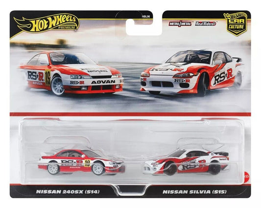 2024 Hot Wheels Premium Car Culture Nissan S14/Nissan S15 HRR84 Solid Pack of 8