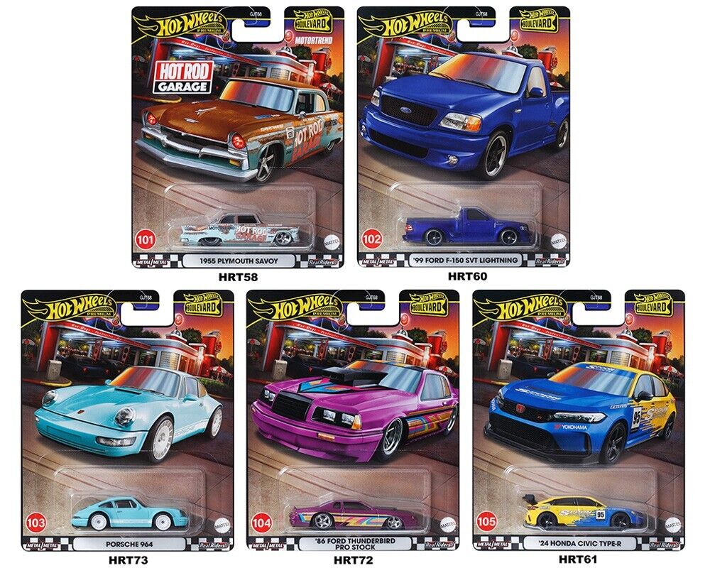 2024 Hot Wheels Premium Boulevard #101-105 Full Set of 5