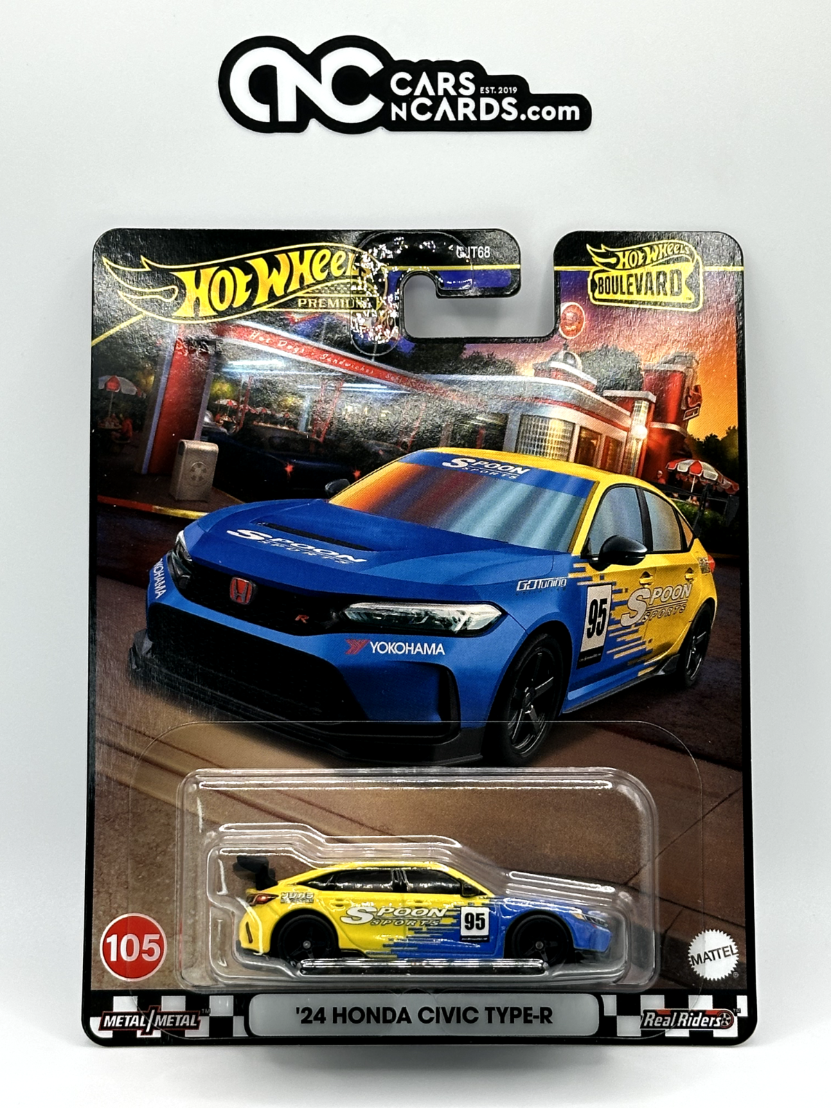 2024 Hot Wheels Premium Boulevard #105 '24 Honda Civic Type-R Spoon Sports