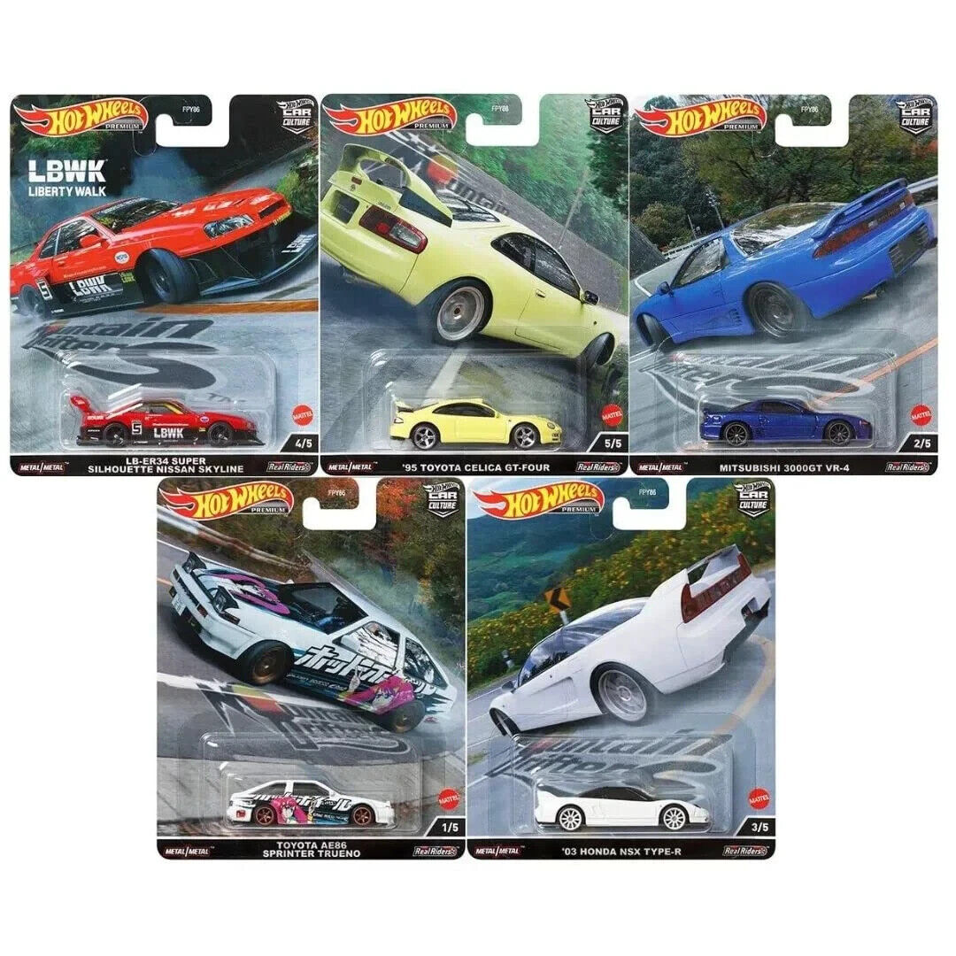 2022 Hot Wheels Premium Car Culture Mountain Drifters Full Set of 5 Cars