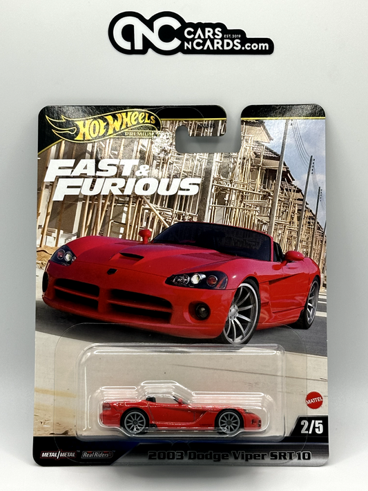 2025 Hot Wheels Premium Fast & Furious 2/5 2003 Dodge Viper SRT 10