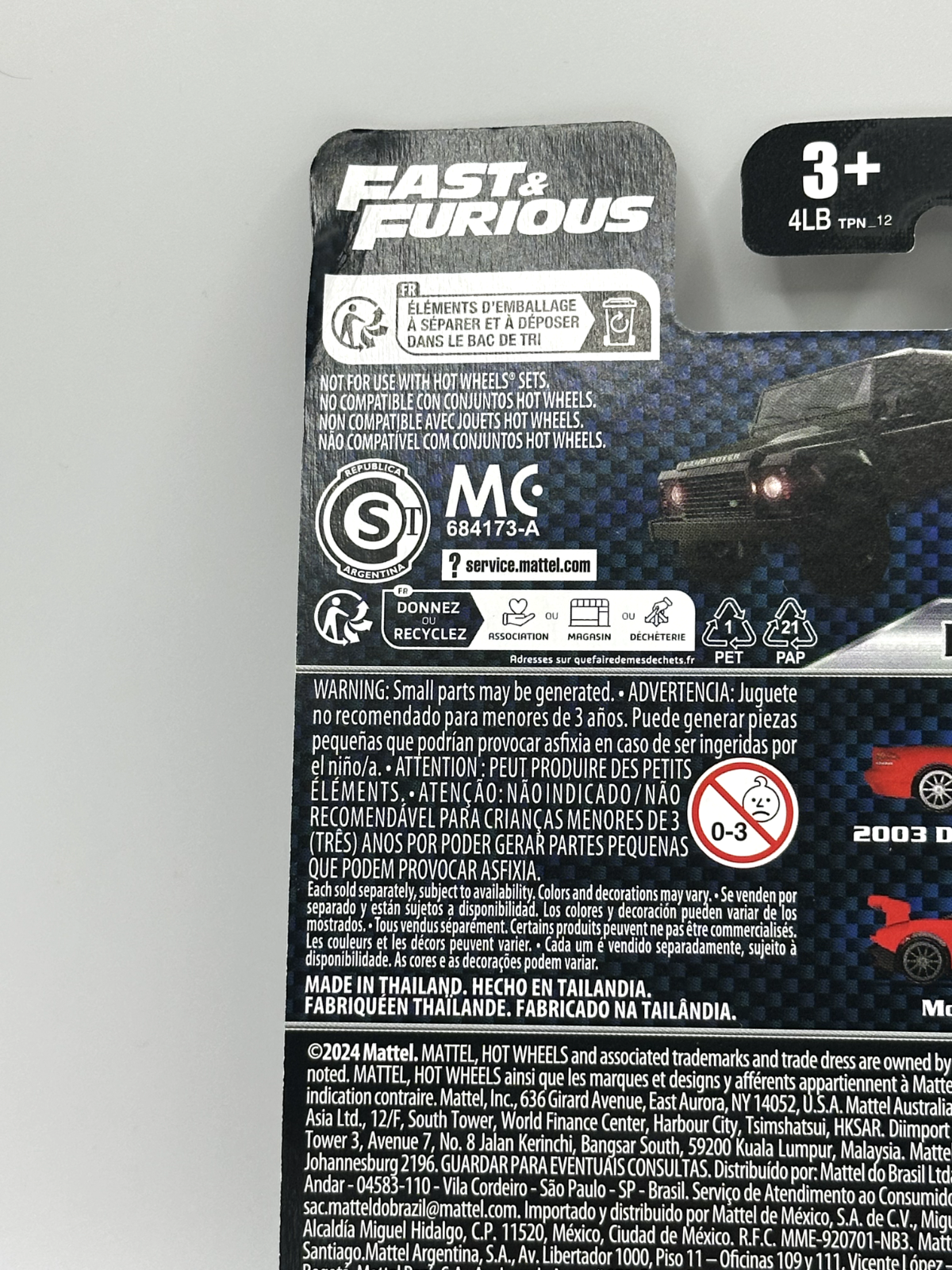 2025 Hot Wheels Premium Fast & Furious 4/5 Land Rover Defender 110 (Card Crease)