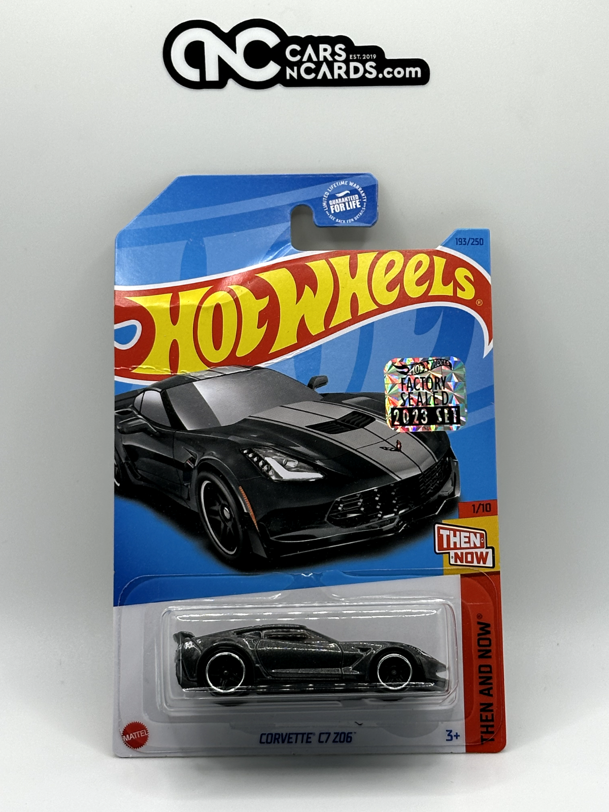 2023 Hot Wheels RLC Factory Sealed Then and Now 1/10 Corvette C7 Z06 Card Crease