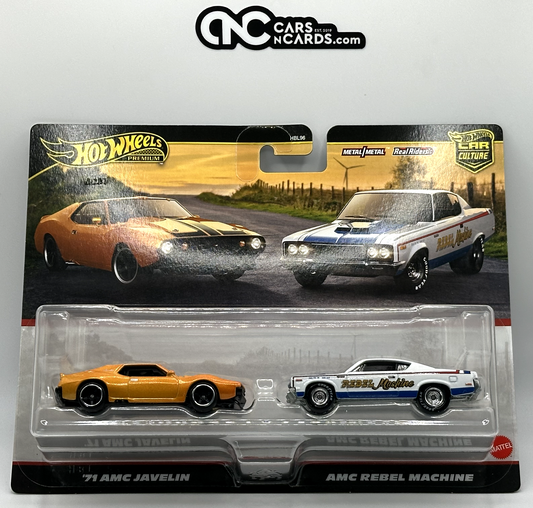 2025 Hot Wheels Premium Car Culture 2 Pack '71 AMC Javelin & AMC Rebel Machine