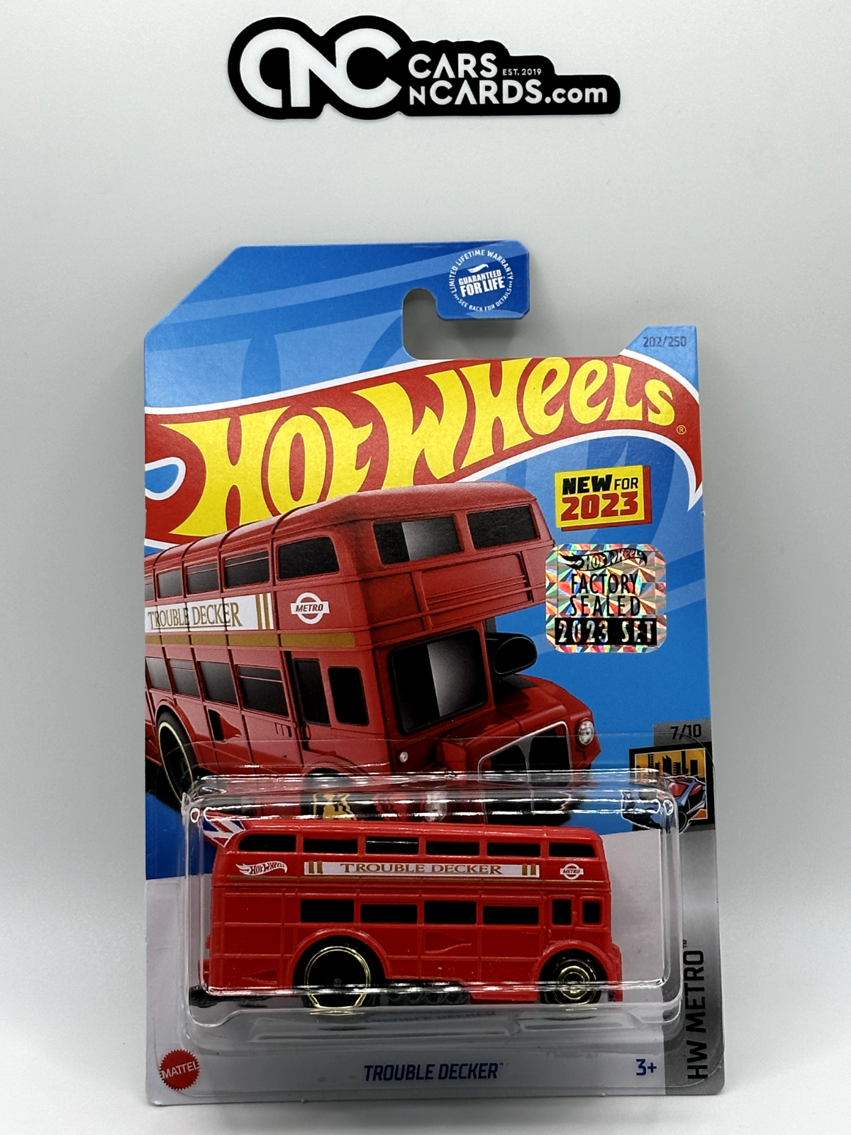 2023 Hot Wheels RLC Factory Sealed HW Metro Trouble Decker (Cracked Blister)