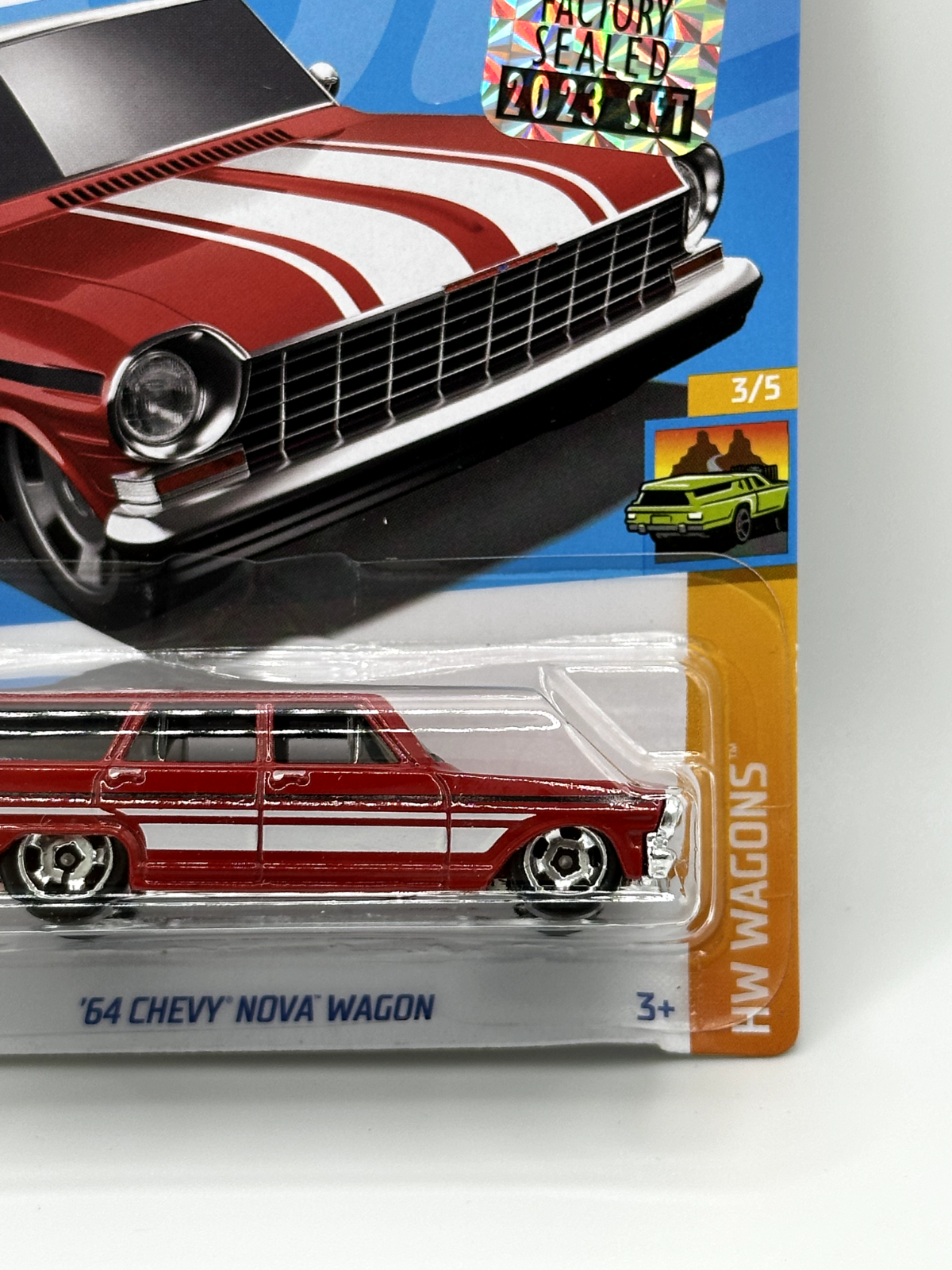 2023 Hot Wheels RLC Factory Sealed HW Wagons '64 Chevy Nova Wagon (Card Damage)