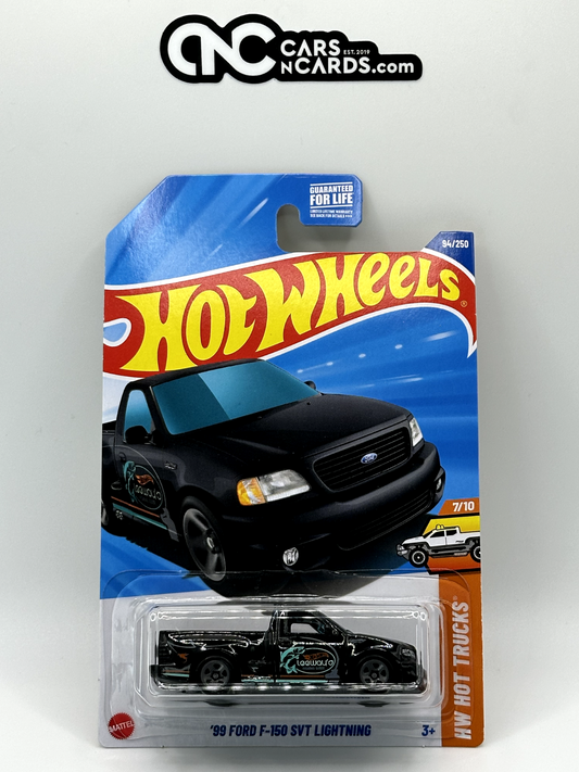 2025 Hot Wheels HW Hot Trucks 7/10 '99 Ford F-150 SVT Lightning Black