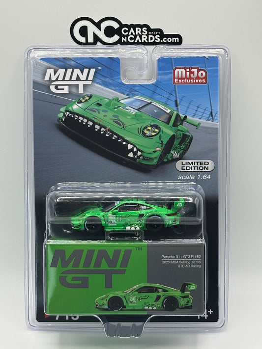 Mini GT 1:64 Porsche 911 GT3 R #80 GTD AO Racing 2023 IMSA Sebring 12 Hrs "Rexy" – Mijo Exclusives