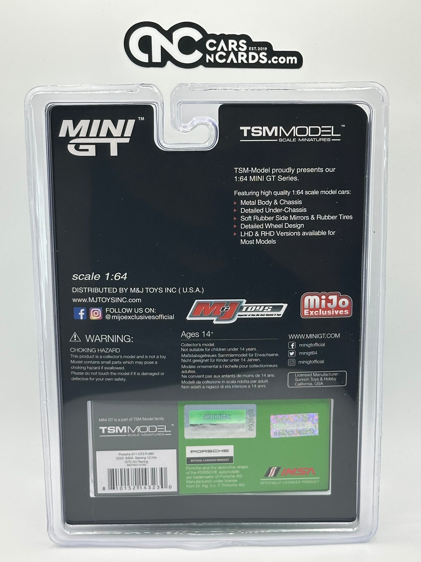 Mini GT 1:64 Porsche 911 GT3 R #80 GTD AO Racing 2023 IMSA Sebring 12 Hrs "Rexy" – Mijo Exclusives