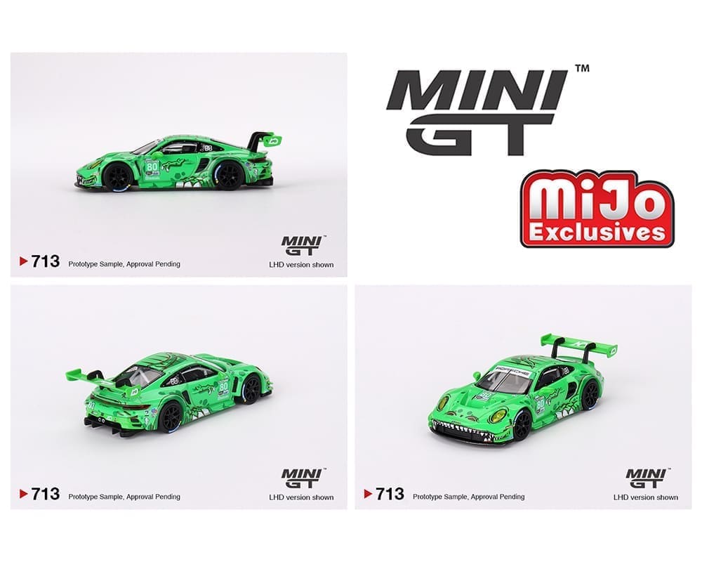 Mini GT 1:64 Porsche 911 GT3 R #80 GTD AO Racing 2023 IMSA Sebring 12 Hrs "Rexy" – Mijo Exclusives