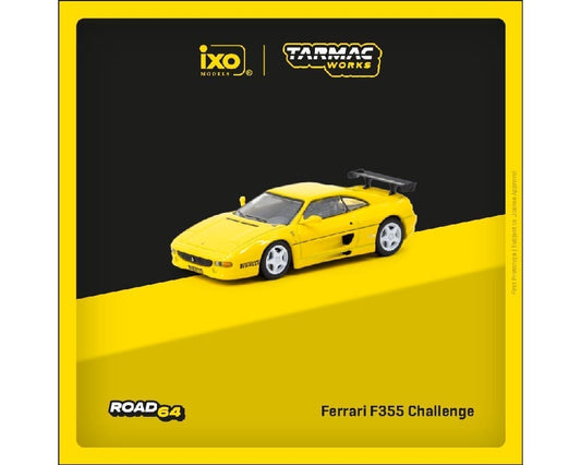 (PRE-ORDER) Tarmac Works 1:64 Ferrari F355 Challenge – Yellow – Road64 – ixo Models