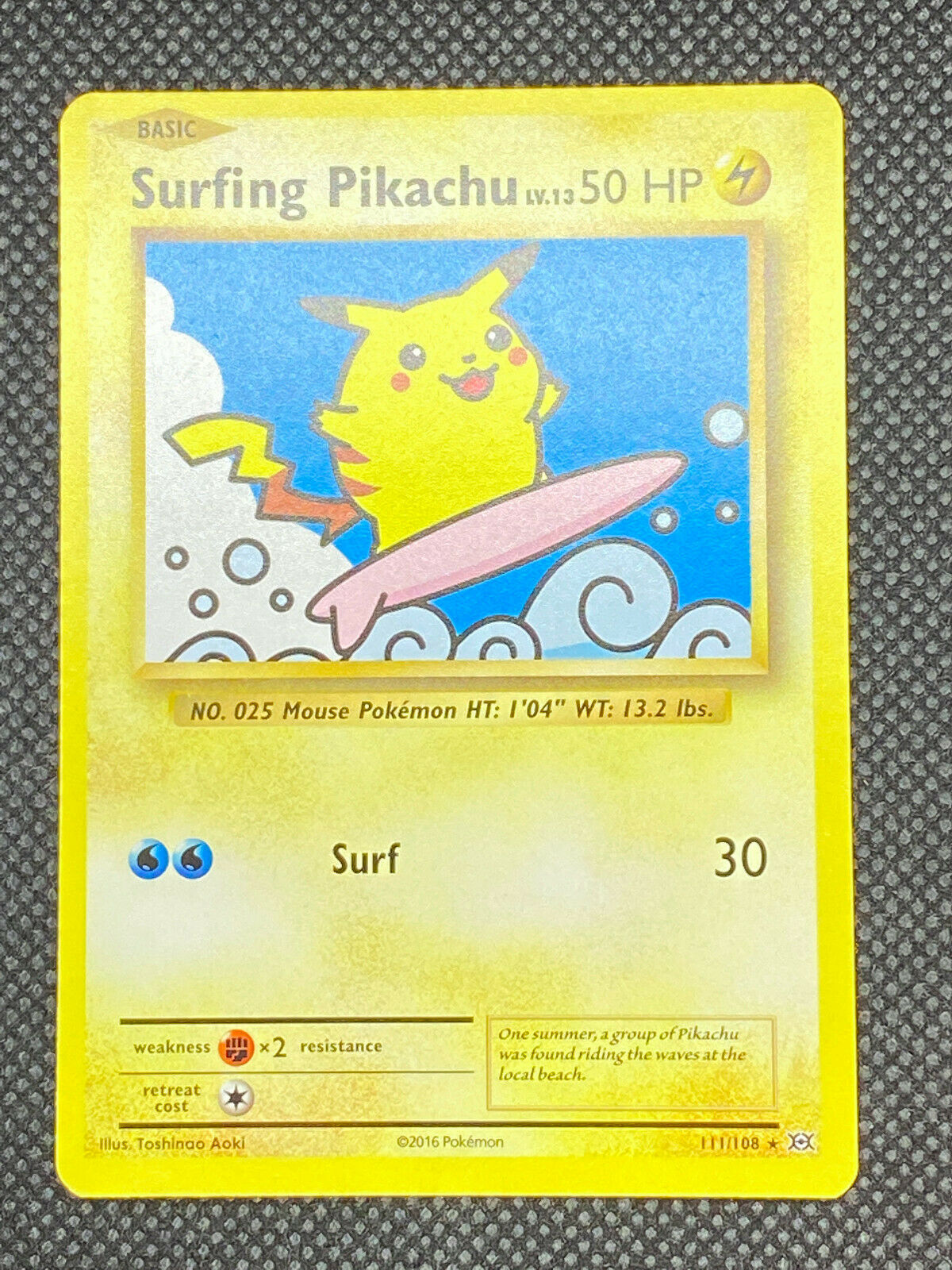 Pokemon - Surfing Pikachu (111/108) - XY Evolutions