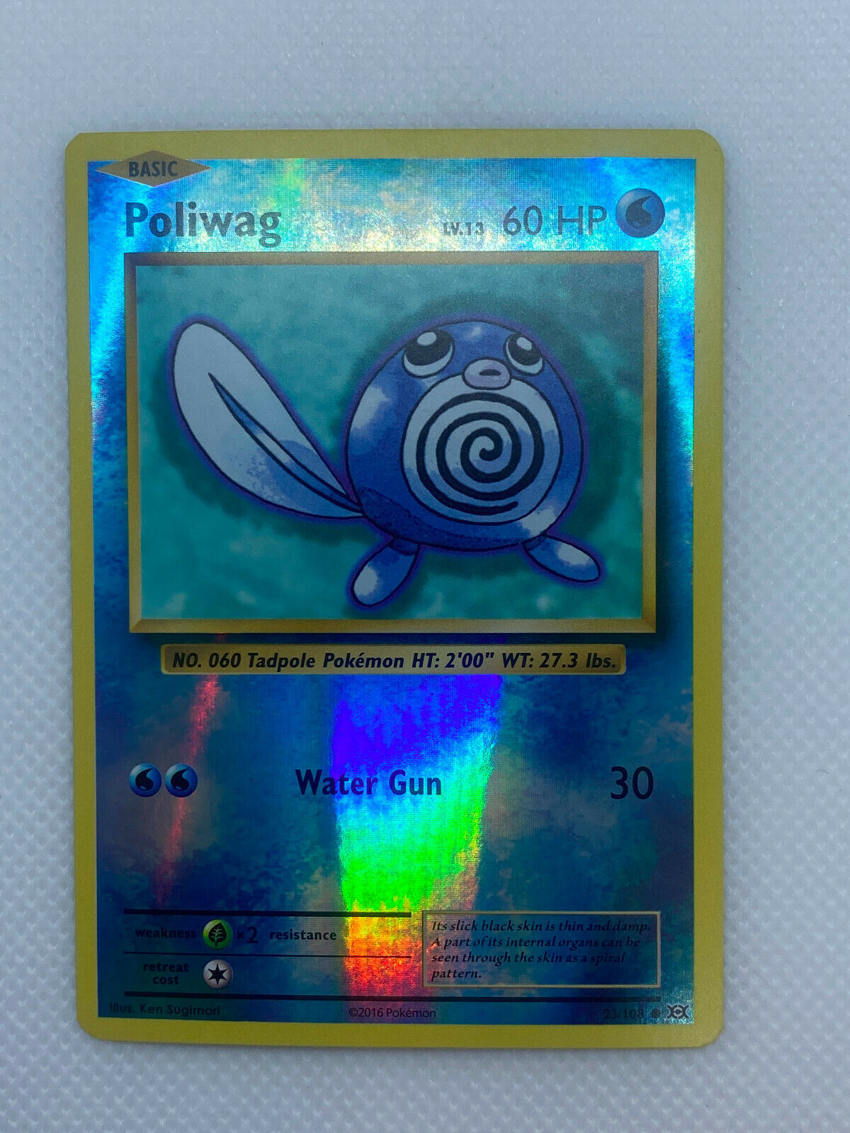 Pokémon XY Evolutions Poliwag Common REVERSE HOLO #35/108 NM Fresh