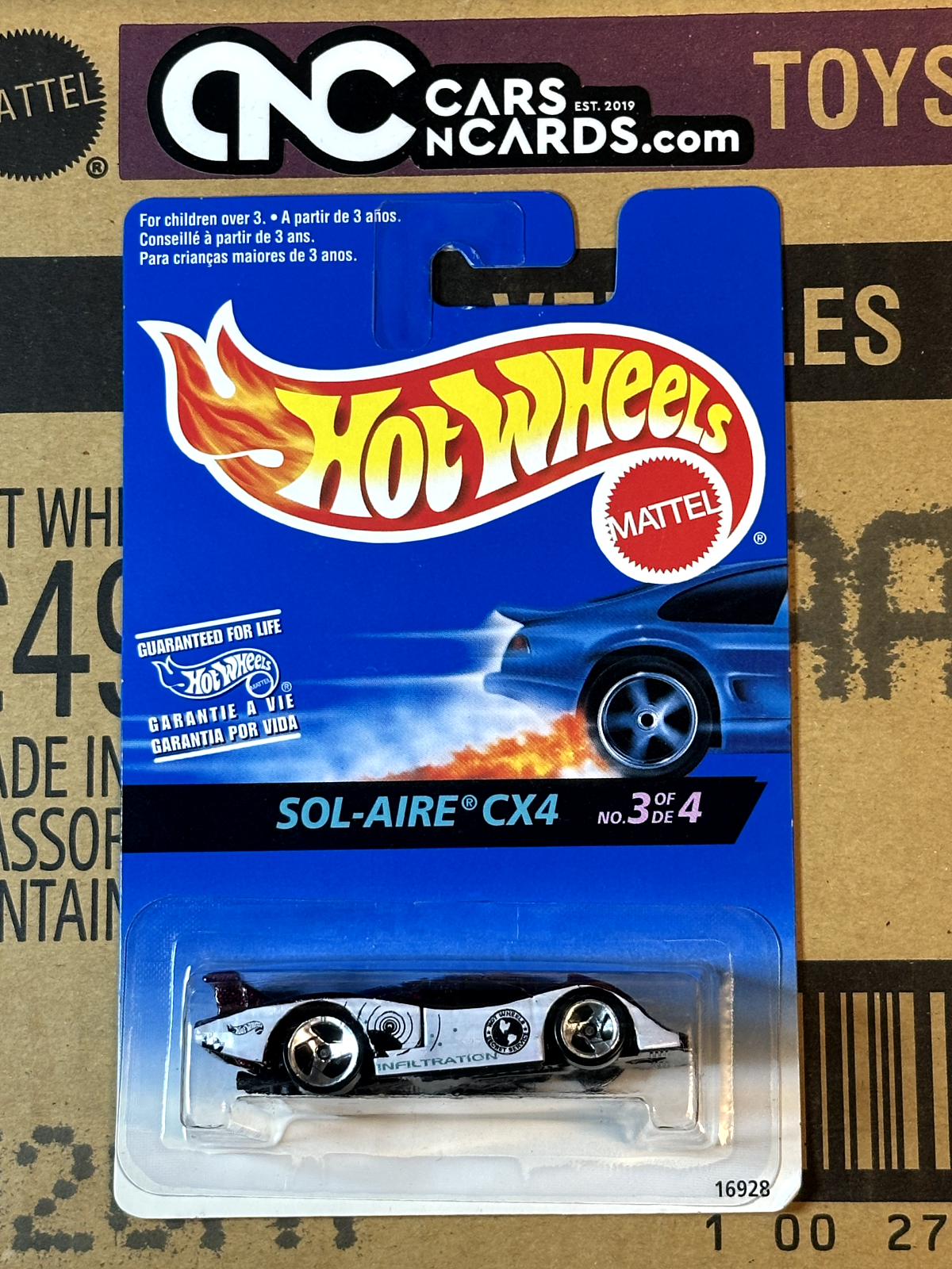 1997 Hot Wheels Spy Print Series 3/4 Sol-Aire CX4